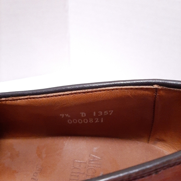 Allen Edmonds Mens Loafers Woven Split Toe Brown Foley Size 9.5 D main image 4